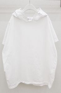 韩国进口现货 Ricco刺绣花戴帽衫白色T恤 舒服水洗棉背心无袖短袖
