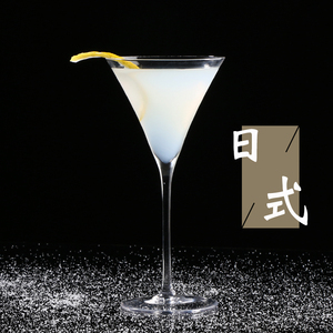 日式木村系列喇叭造型无铅水晶马天尼鸡尾酒杯 三角高脚杯 调酒杯