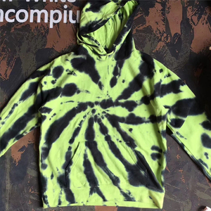 限量外单美式街头小众朋克嬉皮漩涡扎染迷幻设计感时髦绿色卫衣