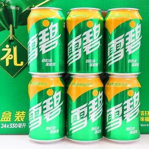 可口雪碧330ml罐清爽柠檬味汽水易拉罐装碳酸饮料休闲饮料1份12罐