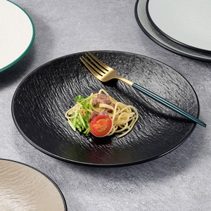 密胺盘子塑料仿瓷餐具树脂圆形碟子西餐牛排餐盘酒店餐厅圆盘商用