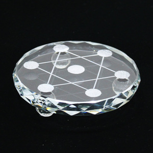 如鸿水晶DIY饰品配件玻璃底座七星阵底盘水晶球底托支架圆盘