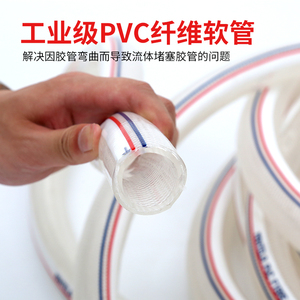 pvc纤维增强软管 塑料管编织网纹管 增强水管6mm/8/9/10/15/19/25
