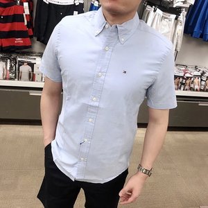 北美代购 Tommy汤米男士短袖衬衫商务休闲夏季新款半袖职业装衬衣