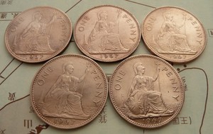 英国 伊丽莎白二世头像 1便士 penny 魔术师硬币 31MM 近景魔术