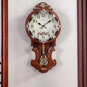 欧式钟表挂钟客厅大号静音时钟创意挂表家用电波钟壁钟石英钟HP07