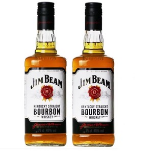 双支装 JIM BEAM金宾白占边波本威士忌嗨棒 750ML洋酒美国进口