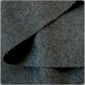 进口澳毛高档深灰色中厚款羊毛呢羊绒布料做大衣呢子面料外套裤子