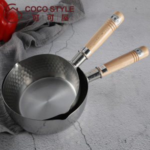 [CocoStyle]日本吉川COOKPAL不锈钢日式汤锅奶锅单柄锅雪平锅/盖