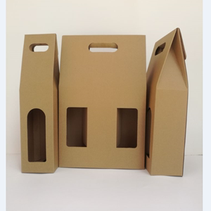 牛皮纸瓦楞纸酒盒 红酒盒 葡萄酒盒 山茶油包装盒 手提纸盒