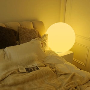 落地灯卧室客厅氛围落地式月球灯网红气氛轻奢ins圆球形台灯地灯
