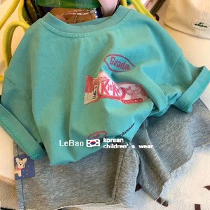 韩国童装男童短袖T恤2024夏装新款儿童宝宝帅气时髦百搭纯棉上衣