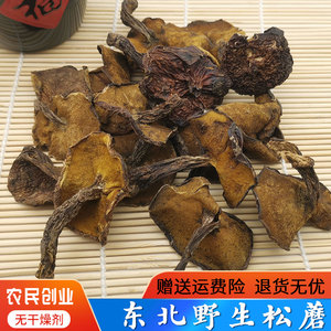 东北松蘑粘团子蛾子黑蘑菇松蛾松茸松菇小鸡炖蘑菇干货500克包邮