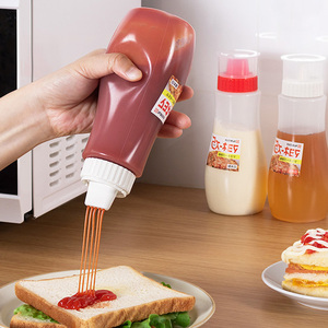 日本进口多孔挤酱瓶沙拉瓶番茄酱瓶色拉奶酪调味瓶果酱分装挤压瓶