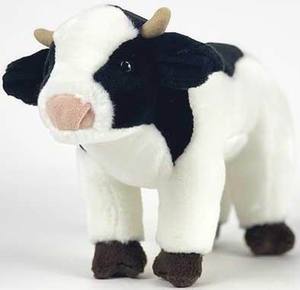 （代购）仿真荷斯坦黑白花奶牛holstein cow毛绒玩具公仔