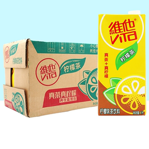 维他柠檬茶1L*12盒装柠檬味茶饮料真茶+真柠檬全家共享京津冀包邮