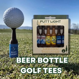 网红高尔夫球球钉啤酒瓶高尔夫Tee塑料限位一号木发球木球TEE盒装