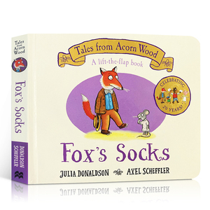 英文原版绘本  Tales From Acorn Wood: Fox's Socks 狐狸的袜子启蒙纸板翻翻书 橡树林的故事 幼儿英语趣味读物Julia Donaldson