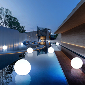 LED水上漂浮球灯 酒店泳池水池灯庭院花园景观水中灯发光球形灯