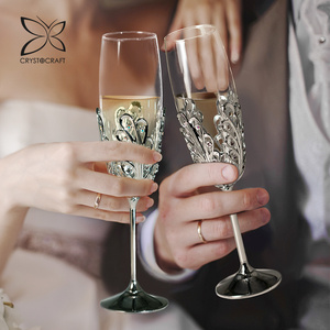 水晶香槟杯高脚杯红酒杯结婚生日礼物送新人3.8女神节礼物情人节