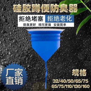 蹲便器防臭堵臭器 蹲厕防臭器厕所除臭塞芯子密封蹲坑盖板包邮