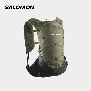 salomon萨洛蒙户外背包黑绿双肩配件登山徒步郊游轻量10L XT 10