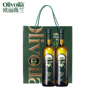 欧丽薇兰橄榄油750ml*2瓶礼盒纯正橄榄油适合高温烹饪食用油
