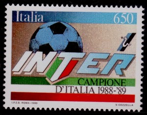62意大利 1989 国际米兰足球俱乐部 意甲联赛冠军邮票 1全新 MNH