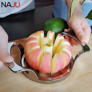 304不锈钢切水果切苹果刀神器切片块分切分割去核器多功能花朵型