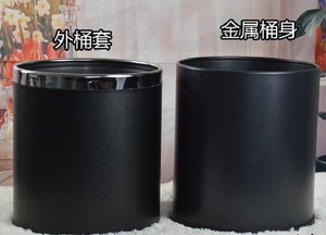 塑料垃圾桶室内家用垃圾桶单双层客房桶内胆桶垃铁烤漆桶不锈钢