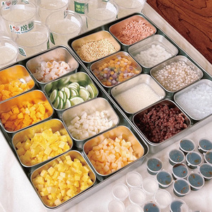 做冰粉模具水果凉粉容器盒子配料盒提拉米苏托盘商用摆摊工具全套