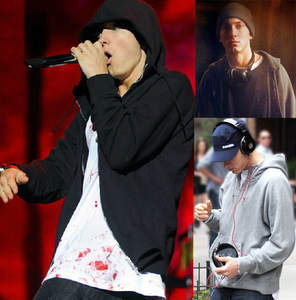 包邮Eminem阿姆卫衣 街舞黑白麻灰拉链连帽卫衣 运动开衫男装外套