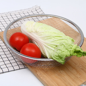 不锈钢篮子分离红虫杂质水果篮蔬菜沥水冲孔钢板家用土豆厨房网盆