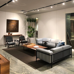 新中式沙发客厅2024新款高端实木真皮沙发现代简约胡桃木小户型
