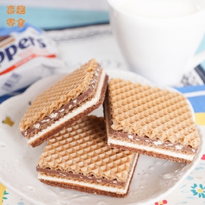 knoppers德国牛奶榛子巧克力夹心威化饼干10连包网红休闲零食250g