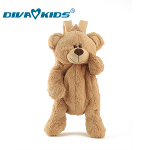 DIVAKIDS毛绒玩具公仔背包熊幼儿园儿童双肩背包卡通包