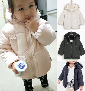 男女宝宝冬季新款加绒棉服婴幼儿小童保暖棉袄厚外套连帽中长款