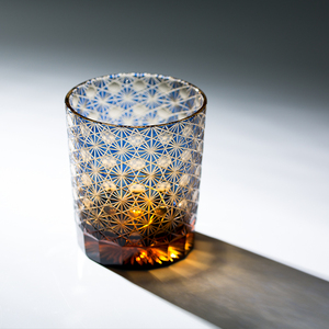 日式威士忌酒杯复古切子水晶杯琉璃杯洋酒杯职人手作雕刻玻璃杯子