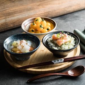 小号喇叭碗小饭碗汤碗商用日式复古酒碗米饭碗甜品碗雪糕碗调料碗
