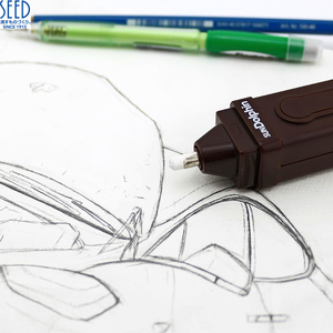 日本进口Seed 电动橡皮附带可以擦圆珠笔钢笔的电动橡皮擦芯