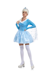 新款大码公主裙成人童话故事白雪茜茜公主礼服表演服Elsa cos服