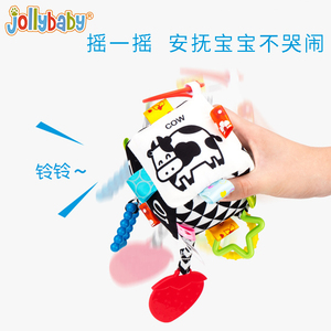 小布球婴儿手抓握训练响纸多功能布立方可咬立体玩具积木软6个月5