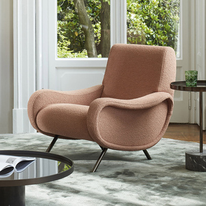 Cassina设计师北欧艺术布艺简约单人沙发网红时尚客厅书房休闲椅
