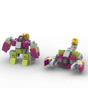 【蝎子-机器人】自由变形机甲MOC积木兼容乐高小型迷你外骨骼玩具