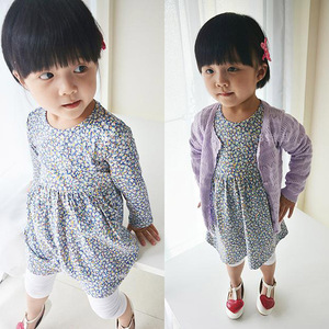 精品新款儿童女装  韩版女孩宝宝全棉高腰上衣连衣裙娃娃裙