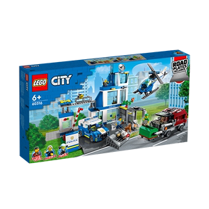 LEGO乐高城市系列 60316 现代化警察局拼搭积木玩具礼物
