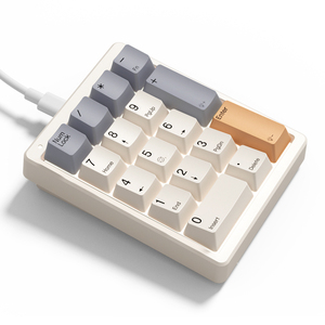 魔蛋MF17键机械数字小键盘电脑外接青茶红轴USB收银财务PBT白光