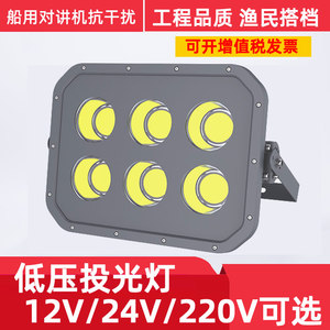 led投光灯低压直流船用电瓶12V24V220V50W100W防水射灯户外泛光灯