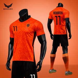 足球服套装欧洲杯荷兰队主场橙色球衣比赛服训练服队服男成人定制