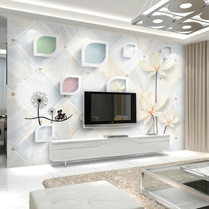 电视墙背景墙贴自粘8d现代简约3d立体客厅贴画8D5d壁纸背景墙装饰